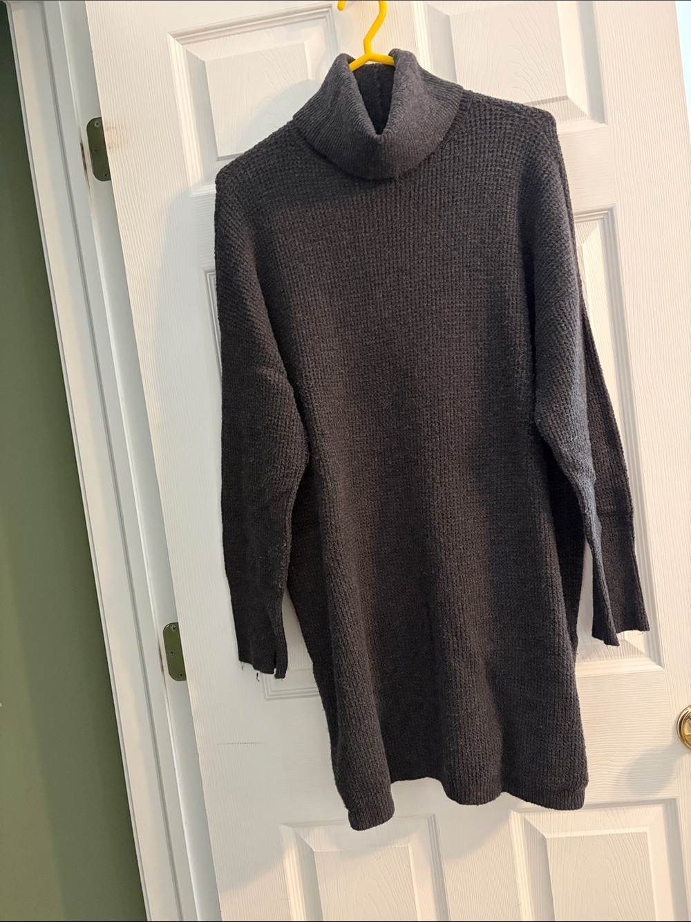aerie Charcoal Turtleneck Sweater Dress